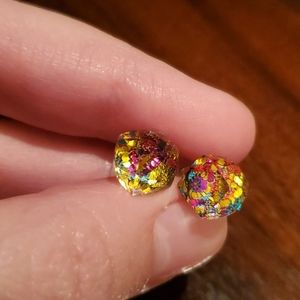 Marleylilly Glitter Cube Earrings